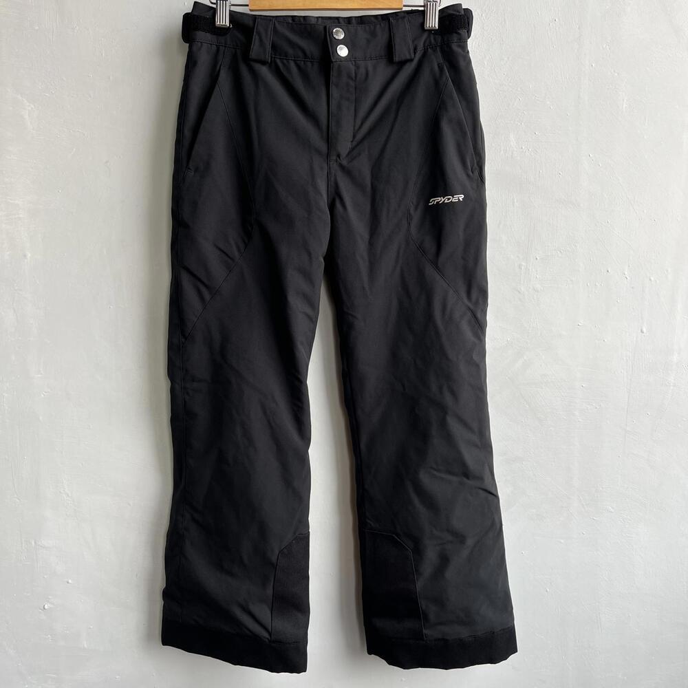 Spyder Girls Black Ski Snow Pants Youth 14 EXO Shield Insulated Snowboard